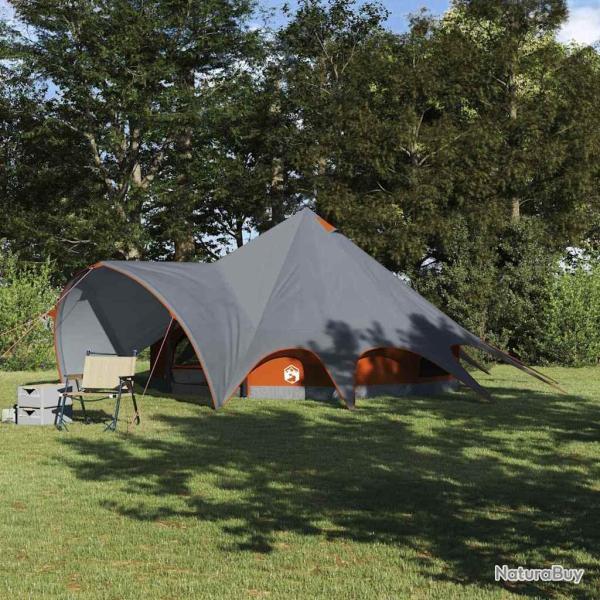 Tente Teepee 5 personnes Gris et orange 415 x 415 x 247 cm