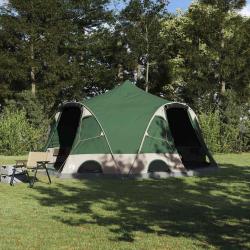 Tente en d&ocirc;me 4 personnes avec toit Vert 505 x 450 x 248 cm