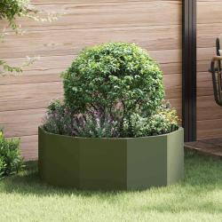 Jardini&egrave;re Vert olive 90 x 90 x 35 cm Acier