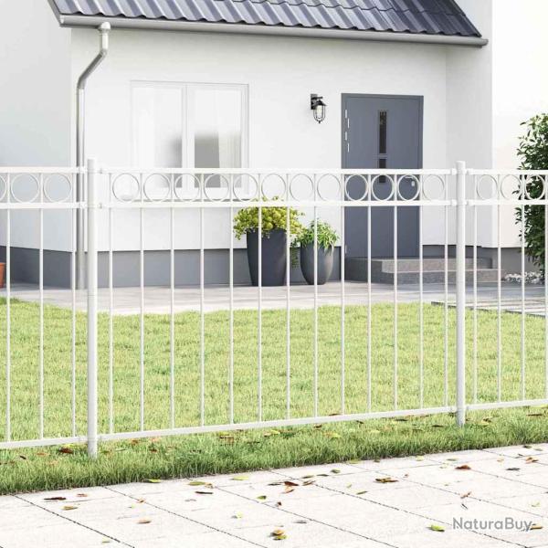 �l�ment de cl�ture Assen Blanc 170 x 150 cm Acier