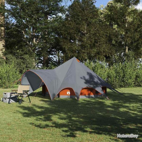 Tente Teepee 3 personnes Gris et orange 600 x 600 x 347 cm