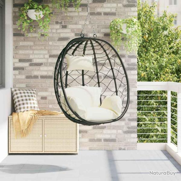 Chaise suspendue Blanc cr�me 91,5 x 54,5 x 107 cm polyrotin