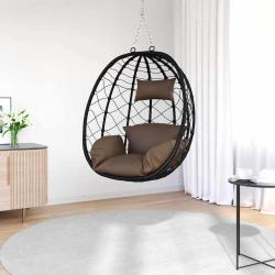Chaise suspendue Caf&eacute; 91,5 x 54,5 x 107 cm polyrotin
