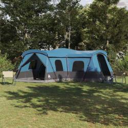 Tente 16 personnes avec toit avec &eacute;vent Bleu 680 x 510 x 210 cm