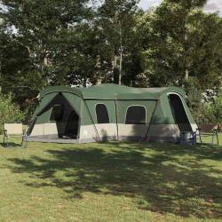 Tente 16 personnes avec toit avec &eacute;vent Vert 680 x 510 x 210 cm