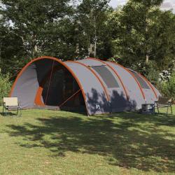 Tente Tunnel 8-Personnes Gris et orange 710 x 460 x 245 cm