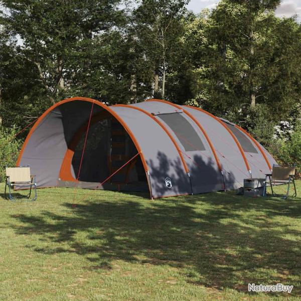 Tente Tunnel 8-Personnes Gris et orange 710 x 460 x 245 cm