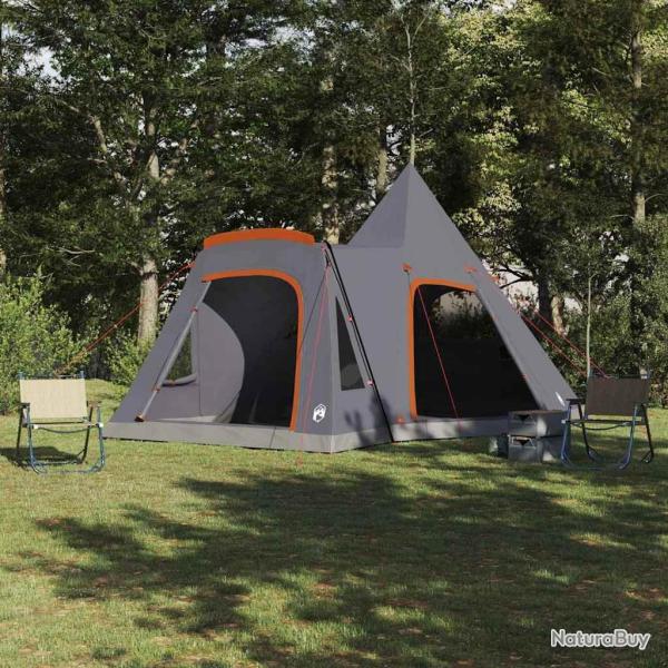 Tente Teepee 5 personnes Gris et orange 545 x 450 x 295 cm