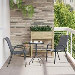 Ensemble bistro de jardin 3 pcs Gris Acier
