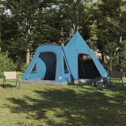 Tente Teepee 5 personnes avec toit Bleu 545 x 450 x 295 cm