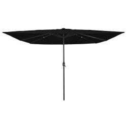 Parasol de jardin Noir 295 x 295 x 245 cm Polyester et Acier