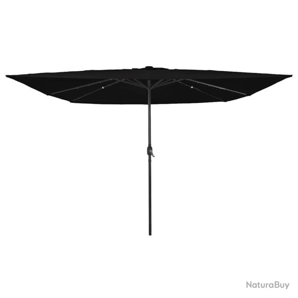 Parasol de jardin Noir 295 x 295 x 245 cm Polyester et Acier