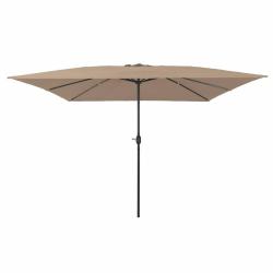 Parasol de jardin Taupe 295 x 295 x 245 cm Polyester et Acier