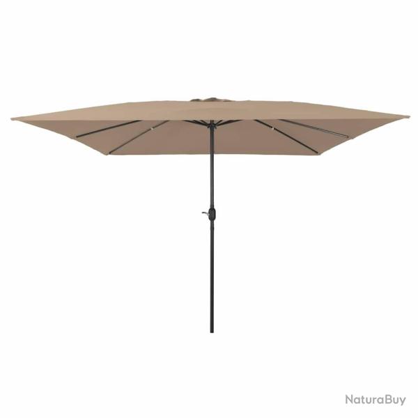 Parasol de jardin Taupe 295 x 295 x 245 cm Polyester et Acier
