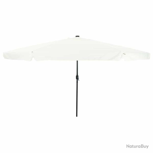 Parasol de jardin Sable et anthracite 395 x 395 x 245 cm