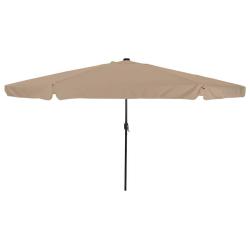 Parasol de jardin Taupe 395 x 395 x 245 cm Polyester