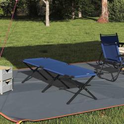 Lit de camping pliant Bleu 193 x 69 x 45 cm Tissu Oxford