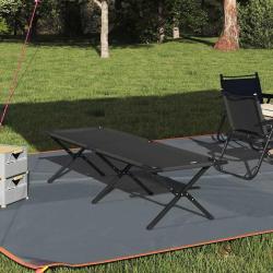 Lit de camping pliant Noir 193 x 69 x 45 cm Tissu Oxford