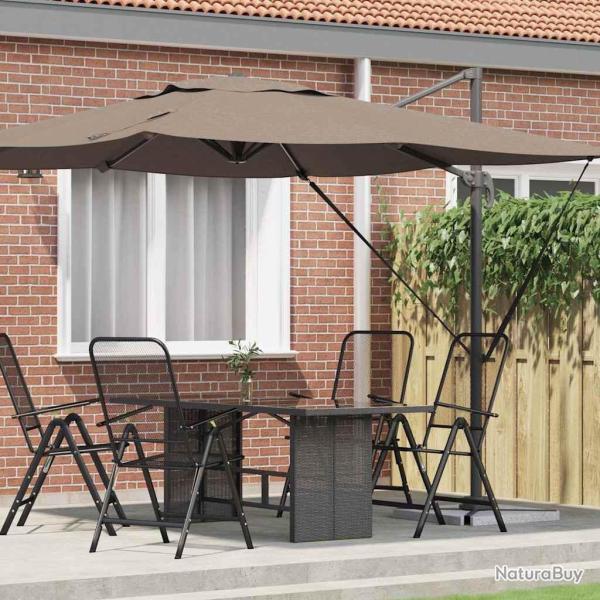 Parasol Roma Taupe 286 x 284 x 265 cm Aluminium et polyester