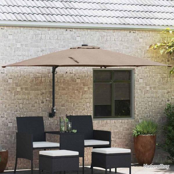 Parasol de jardin Taupe 248,5 x 247,5 x 160 cm