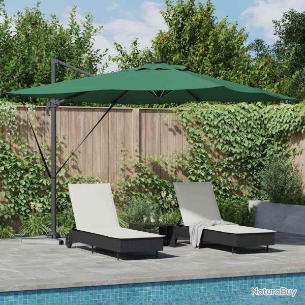 Parasol Vert 286 x 284 x 270 cm Aluminium et polyester