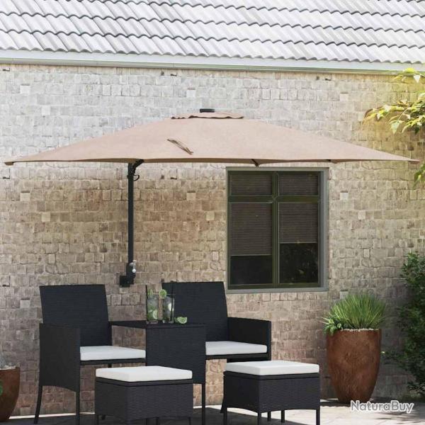 Parasol de jardin Taupe 248,5 x 247,5 x 160 cm