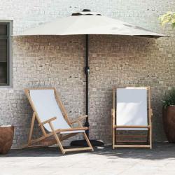 Parasol de jardin Sable 294 x 150 x 224 cm Polyester et Acier