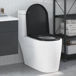 Si&egrave;ge de toilette Noir 49 x 36 x 4 cm Duroplast