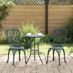 Ensemble bistro de jardin 3 pcs Vert Aluminium