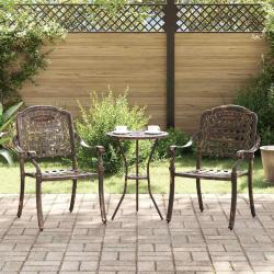 Chaise de jardin 2 pcs Bronze 55 x 56,5 x 91cm Aluminium