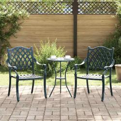Chaise de jardin 2 pcs Vert 56 x 55 x 92,5 cm Aluminium