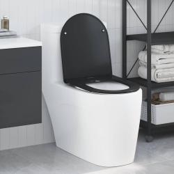 Si&egrave;ge de toilette Noir 47 x 36 x 3,4 cm Duroplast