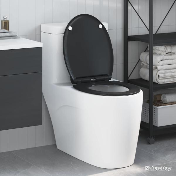 Si�ge de toilette Noir 47 x 37,5 x 3,8 cm Duroplast