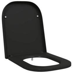 Si&egrave;ge de toilette Noir 47,5 x 35 x 3,6 cm Duroplast