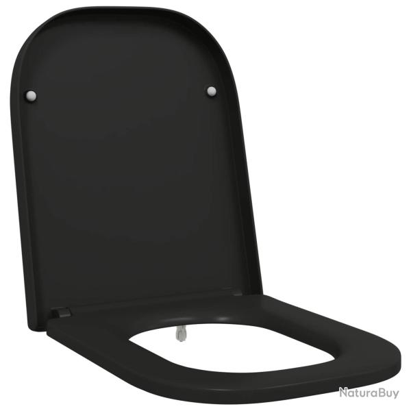 Si�ge de toilette Noir 47,5 x 35 x 3,6 cm Duroplast