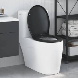 Si&egrave;ge de toilette Noir 47 x 37 x 4 cm Duroplast