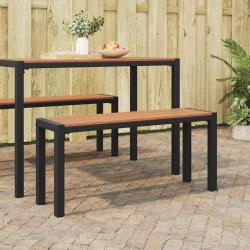 Banc de jardin Marron 100 x 28 x 45cm Acier
