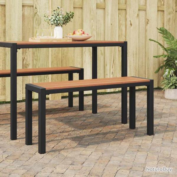 Banc de jardin Marron 100 x 28 x 45cm Acier