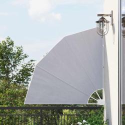 Auvent lat&eacute;ral pliable de balcon Gris 140x140 cm