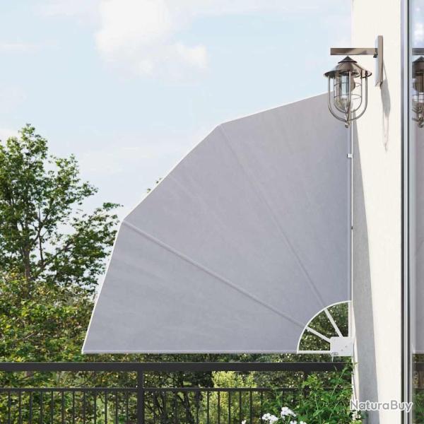 Auvent lat�ral pliable de balcon Gris 140x140 cm