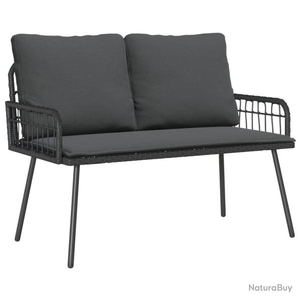Banc de jardin avec coussin Anthracite 114 x 64 x 90cm Acier