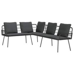 Canap&eacute; avec coussin Anthracite 173 x 231 x 90 cm Acier