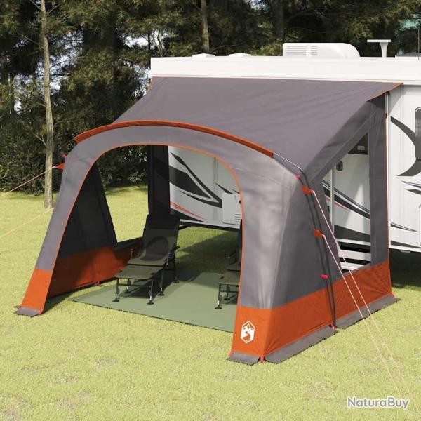 Tente de Caravan 5-Personnes Gris et orange 410 x 275 x 245 cm