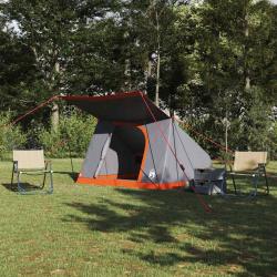 Tente de camping Gris et orange 282 x 225 x 154 cm taffetas