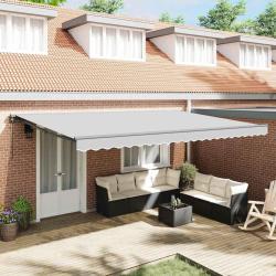 Cadre d'auvent R&eacute;glable Anthracite 5 x 3 m Acier