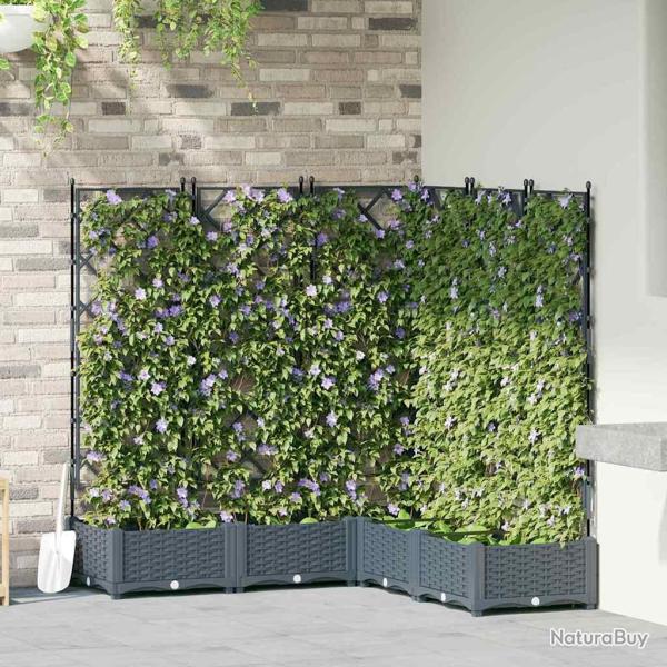 Cache-pot de jardin 5 pcs Gris Clair 120 x 120 x 125,5 cm