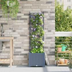 Cache-pot de jardin Gris Clair 40 x 40 x 143 cm Plastique