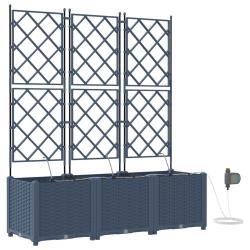 Cache-pot de jardin 3 pcs Gris 120 x 40 x 142 cm Plastique