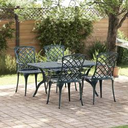 Chaise de jardin 4 pcs Vert 61 x 60,5 x 93cm Aluminium