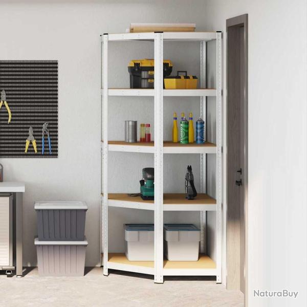 �tag�re d'angle Argent� 90 x 90 x 198 cm Bois d'ing�nierie